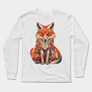 Spectrum Fox: Radiant Op Art Red Fox Long Sleeve T-Shirt